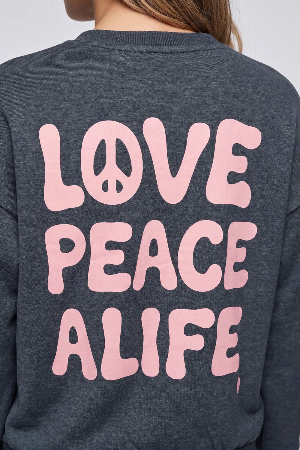 Alife & Kickin ElsaAK P Sweatshirt Dunkelblau Love Peace