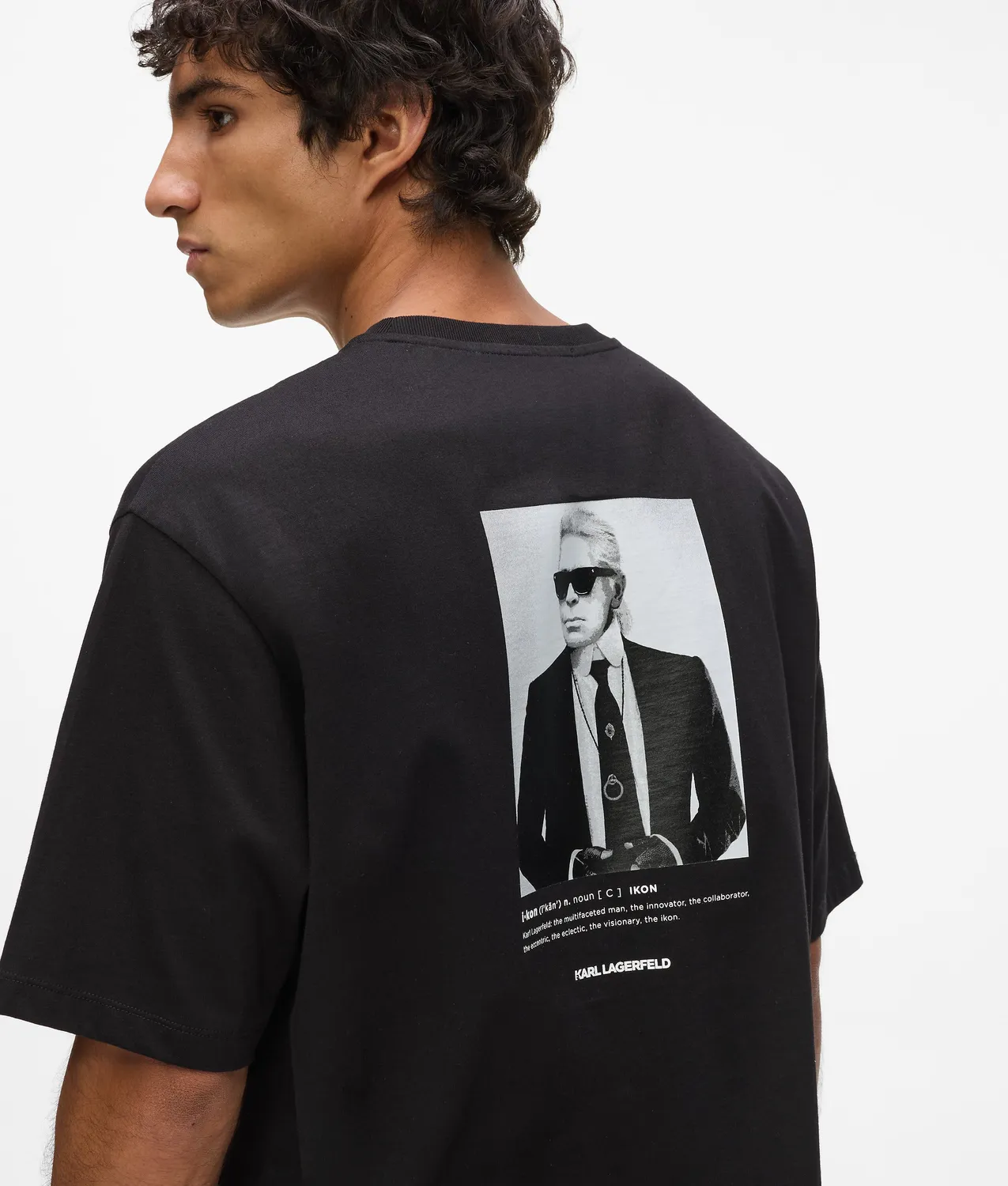Karl Lagerfeld Portrait T-Shirt Unisex Baumwolle