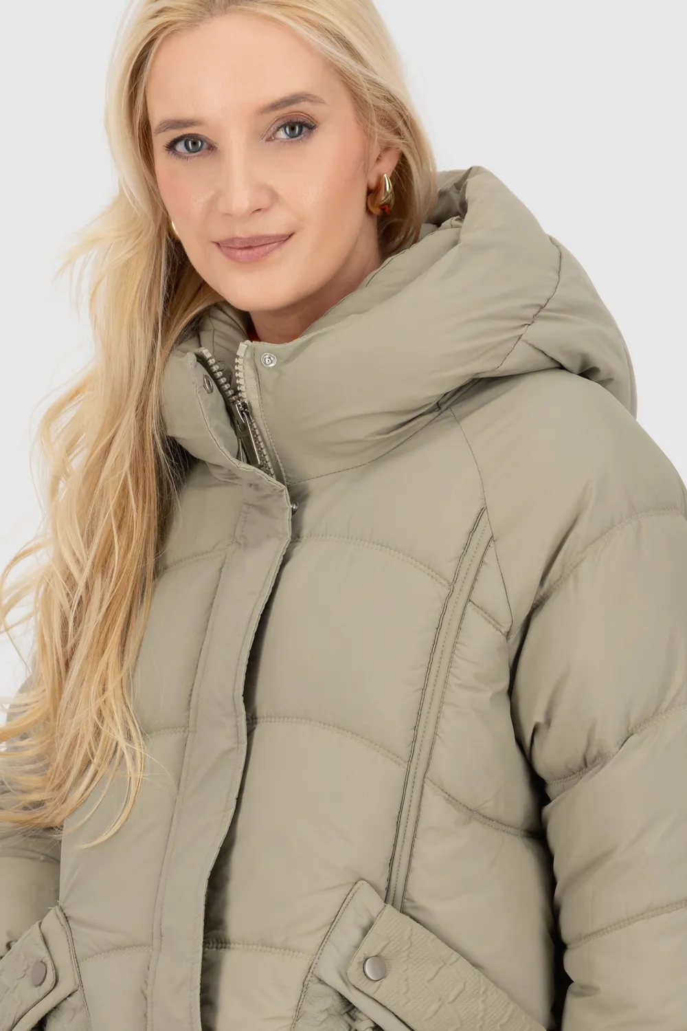 Alife & Kickin GlorianaAK A Puffer Jacket Grün Polyester