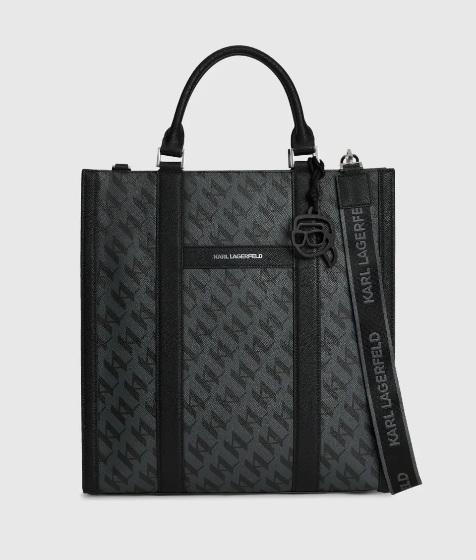 Karl Lagerfeld Ikon Monogram Tote Bag One Size Technikleder