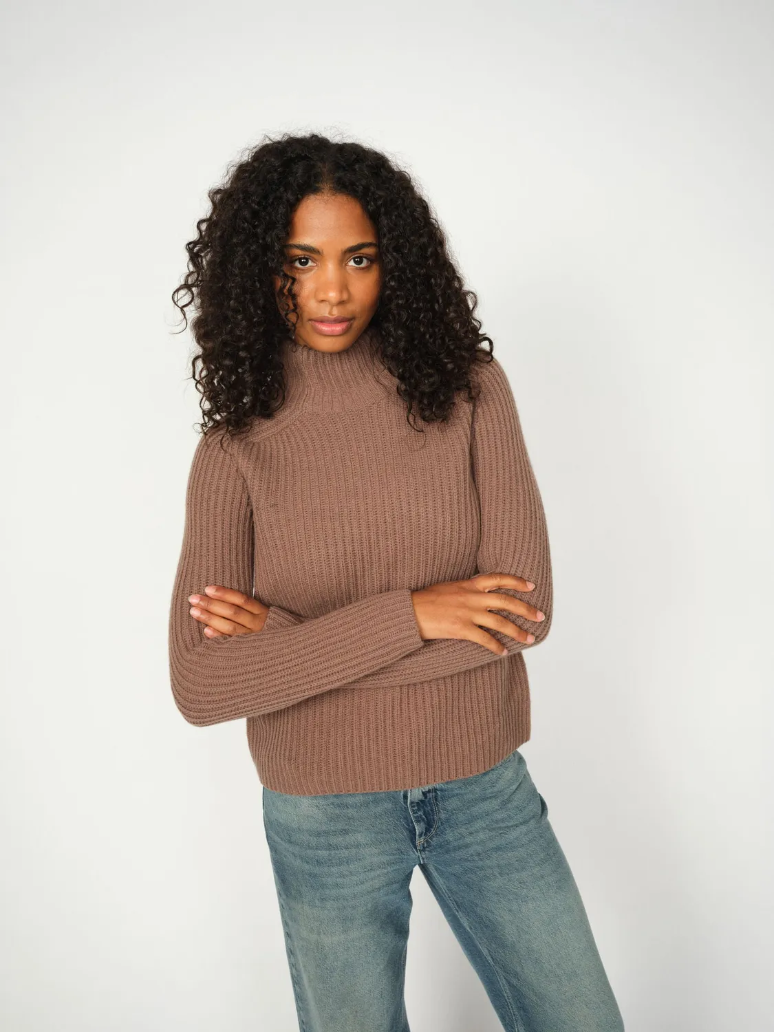 Mos Mosh Thyra Highneck Strickpullover Recyclingwolle