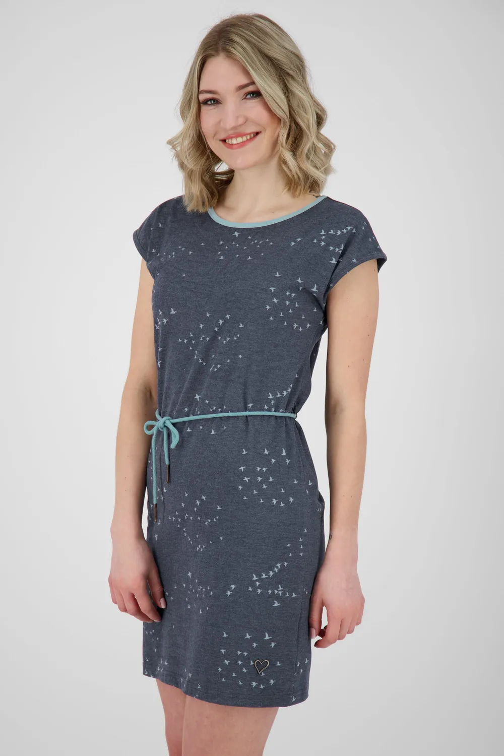 Alife & Kickin EllenAK B Jerseykleid Blau Gemustert Damen