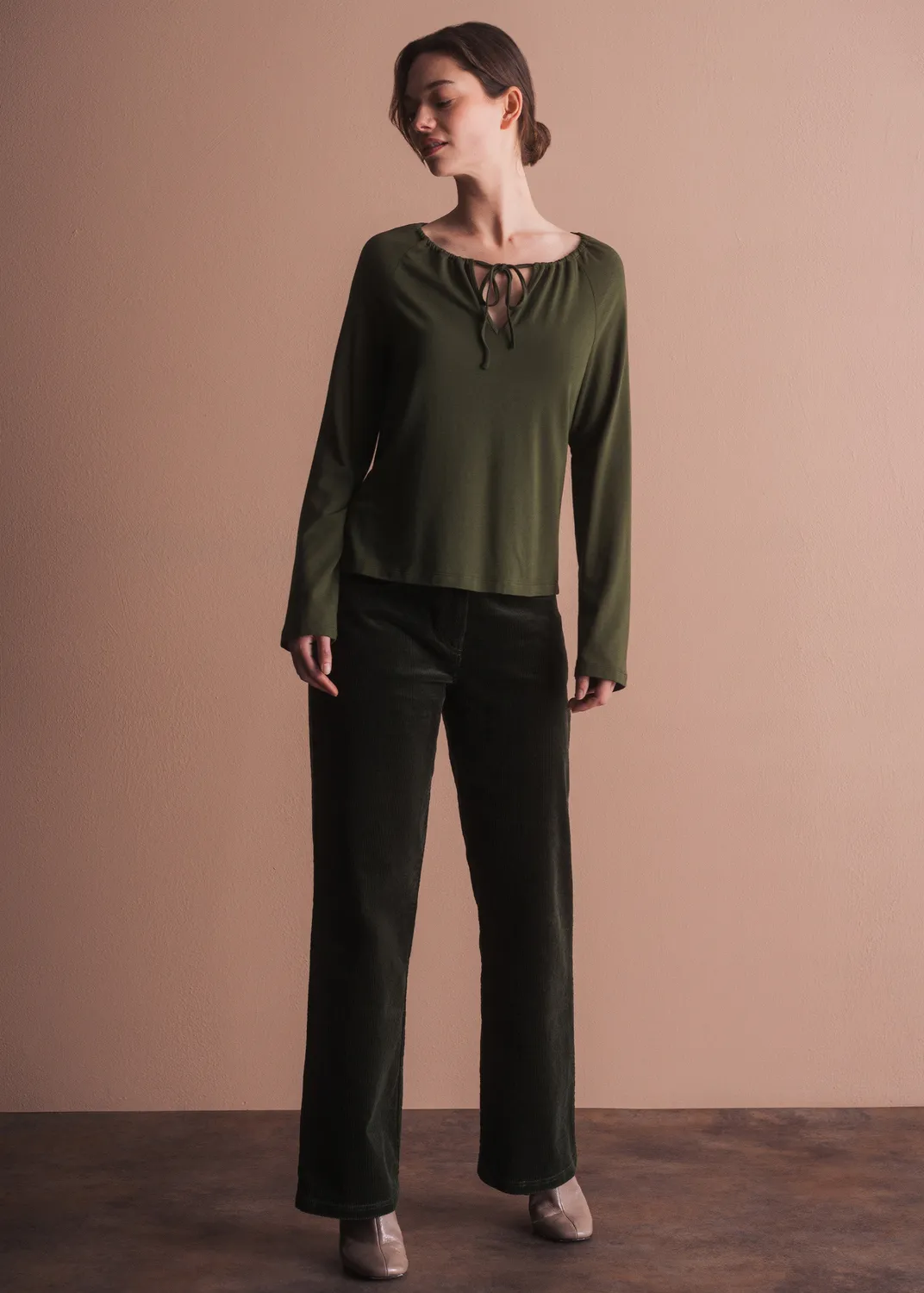 Senatex Longsleeve Bindeband Shirt Forest Viskose