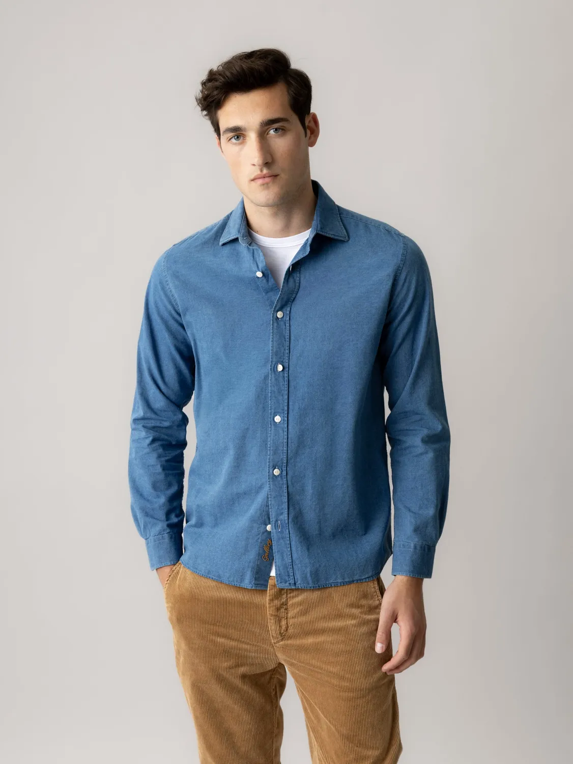 Mos Mosh MMGMarco Oxford Hemd Indigo Regular