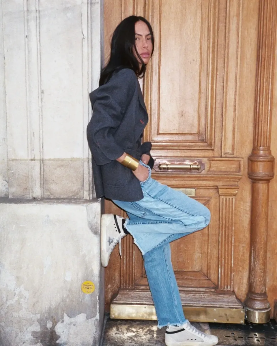Mos Mosh MMHEpic Tone Jeans Hellblau Cropped Weit
