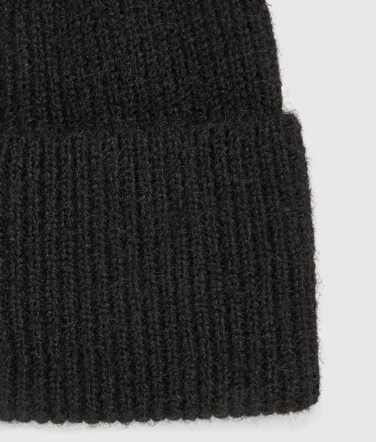 Karl Lagerfeld Ikon Patch Beanie Strick Schwarz