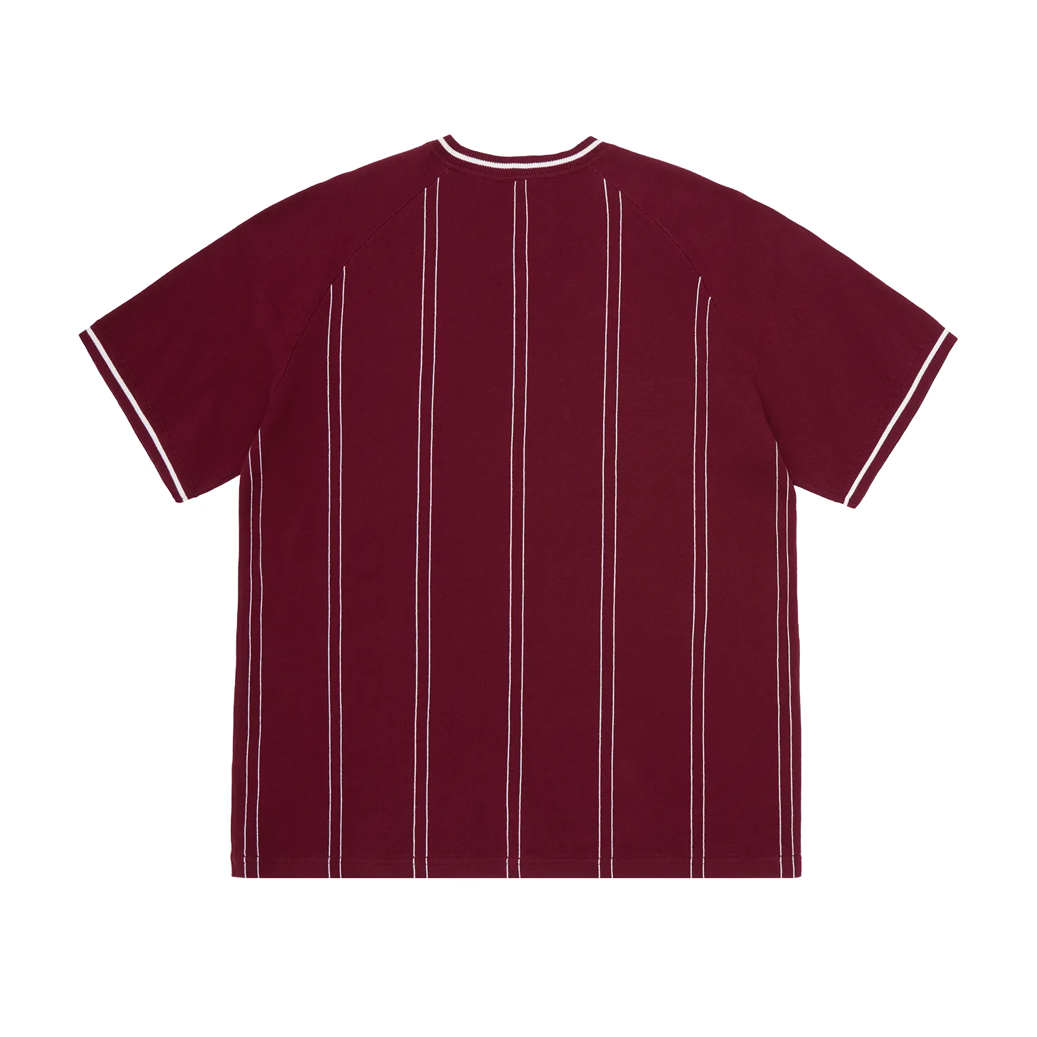 Corteiz Santi Knit Jersey Burgundy Baumwoll-Trikot