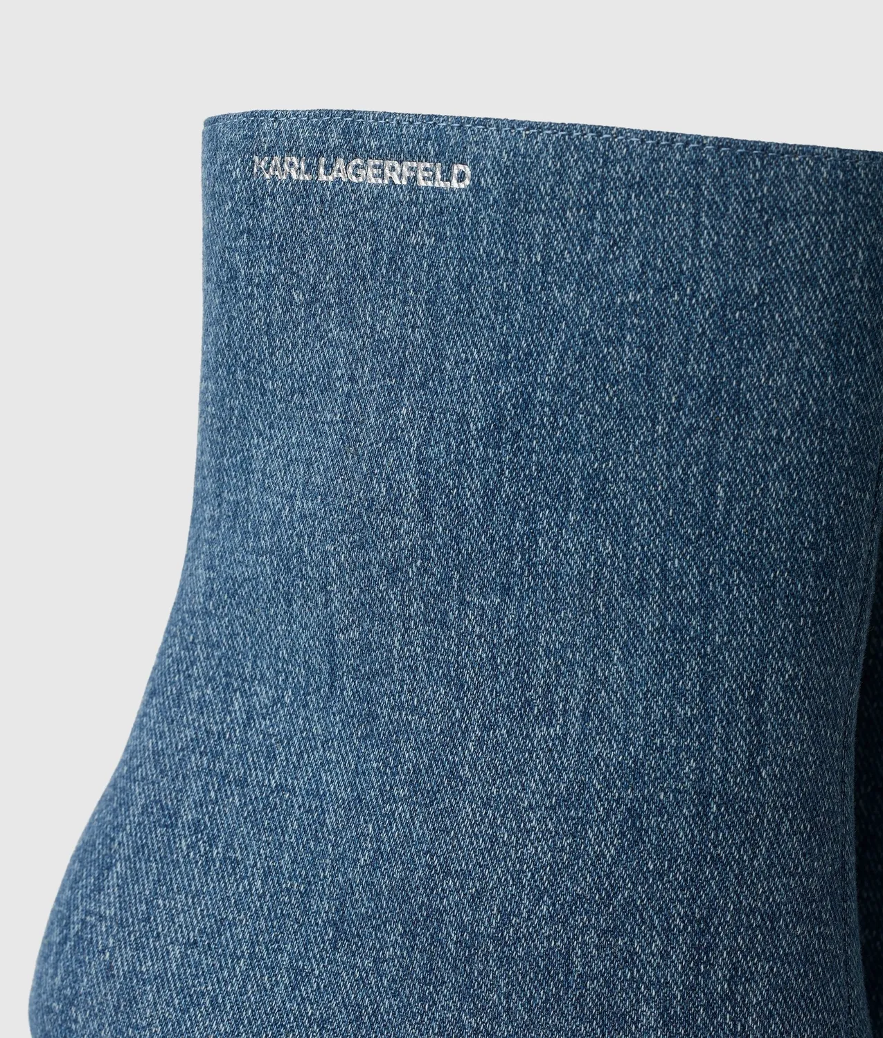 Karl Lagerfeld Waverely Denim Midi Boots Keilabsatz