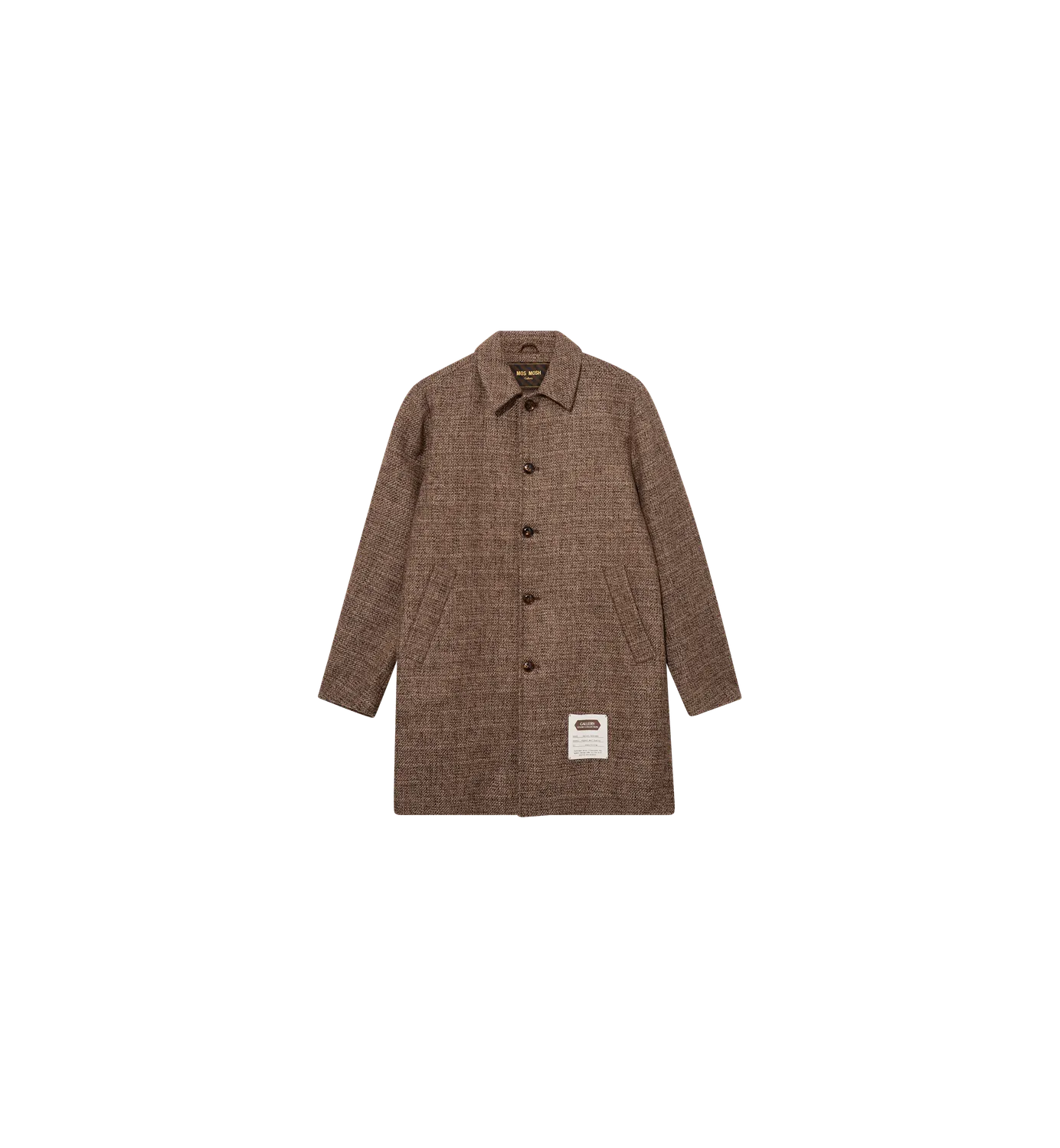Mos Mosh MMGBarkley Tweed Mantel Chocolate Brown Wollmix S