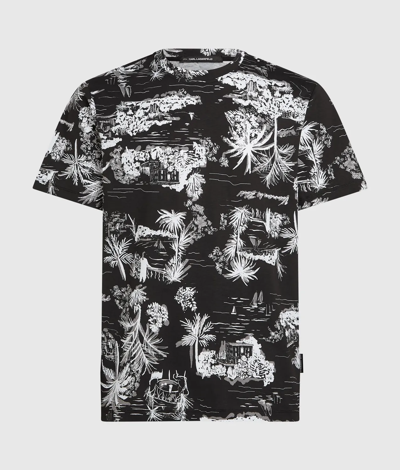 Karl Lagerfeld Villa la Vigie Print T-Shirt Bio-Baumwolle