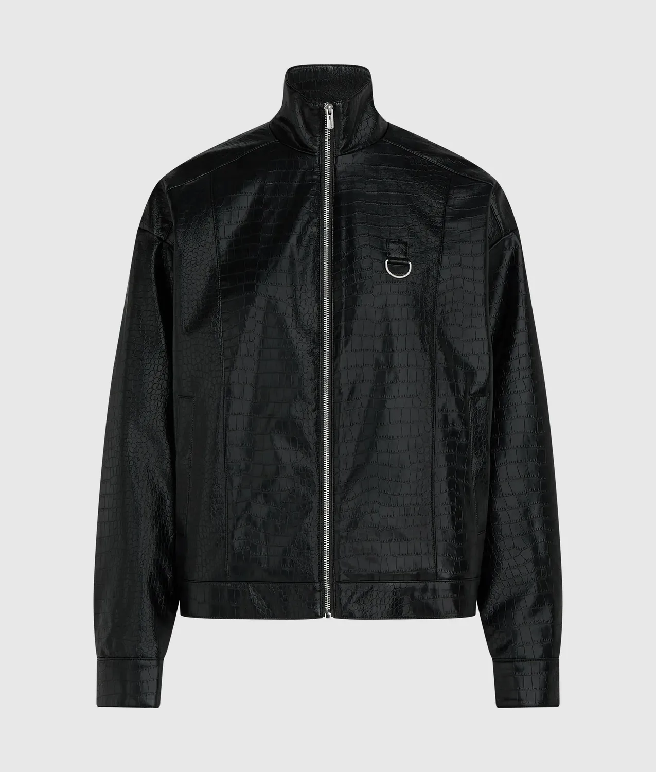 Karl Lagerfeld KL Jeans Karl Quote Bomberjacke Kunstleder Krokodil