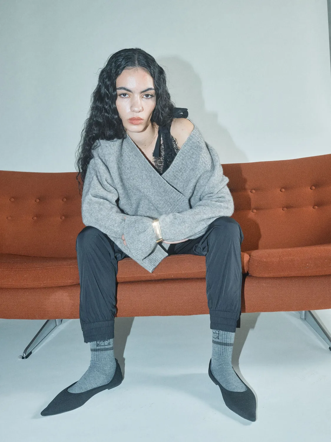 Mos Mosh MMHZen Tile Strickjacke Grey Melange