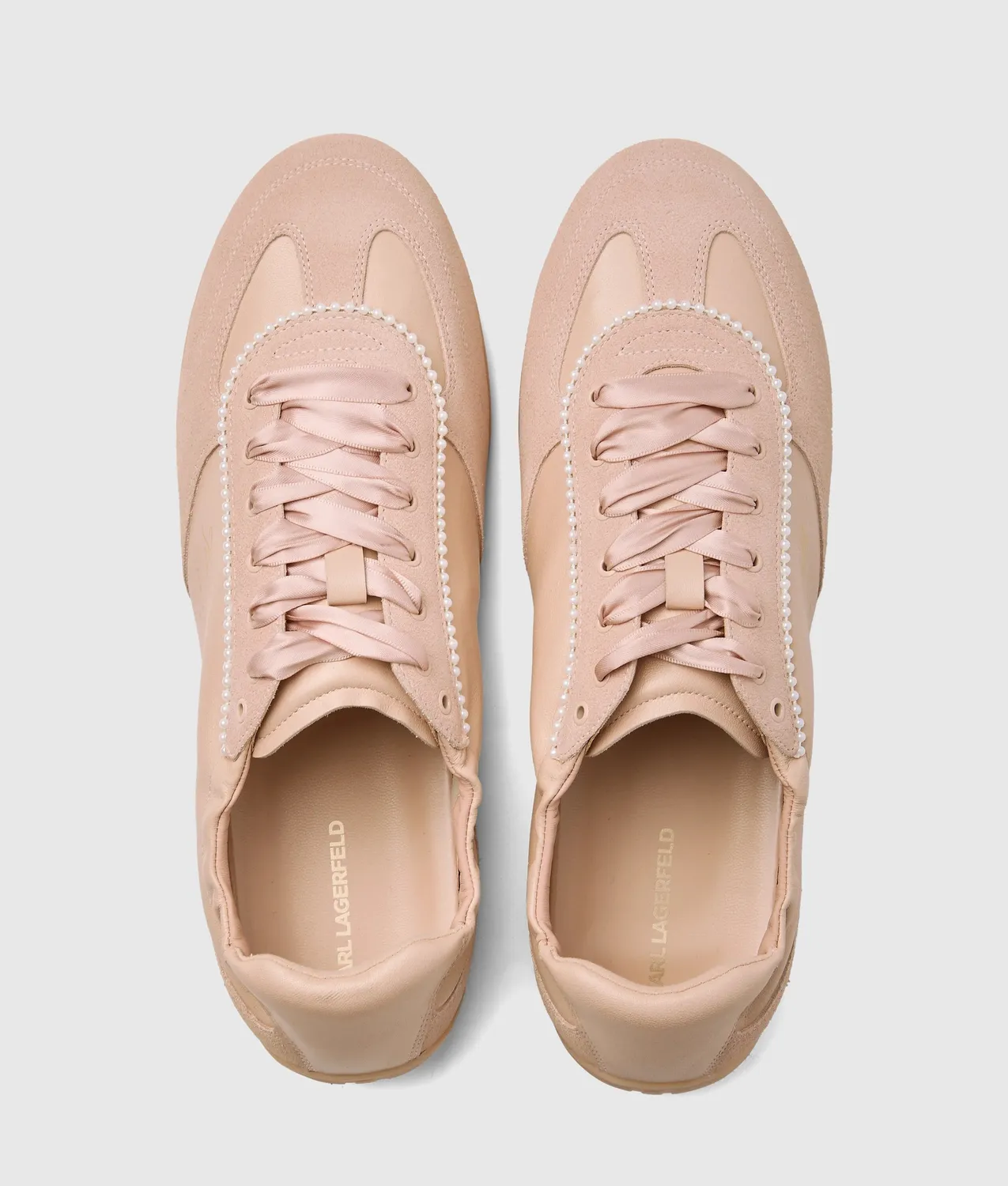 Karl Lagerfeld Altia Sneaker Damen Leder low Perlen Gr. 4-10
