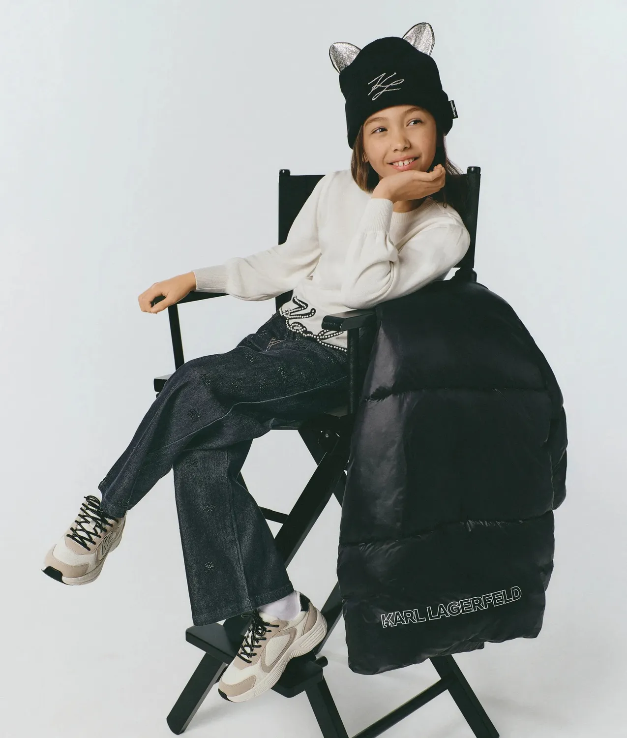 Karl Lagerfeld Kids Steppjacke lang Mädchen wasserabweisend