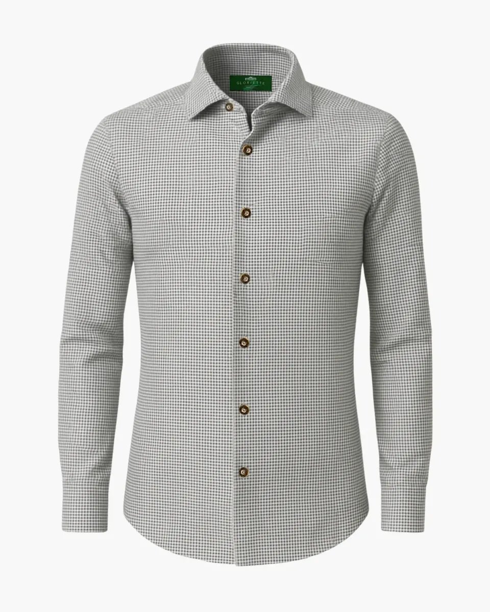 Gloriette Trachtenhemd Slim Fit Haifisch grau Hemd