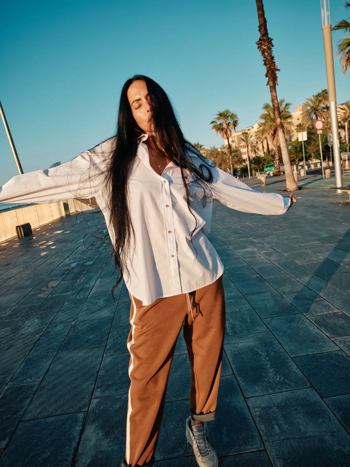 Mos Mosh MMH Master Base Shirt White oversized