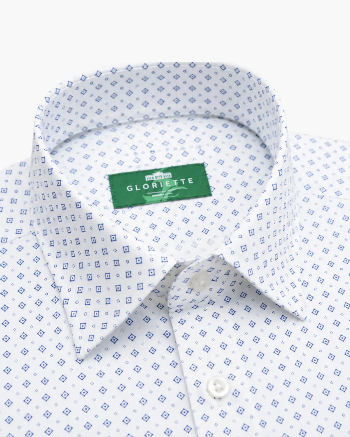 Gloriette Trachtenhemd Punkte Hellblau Fashion Fit Langarm