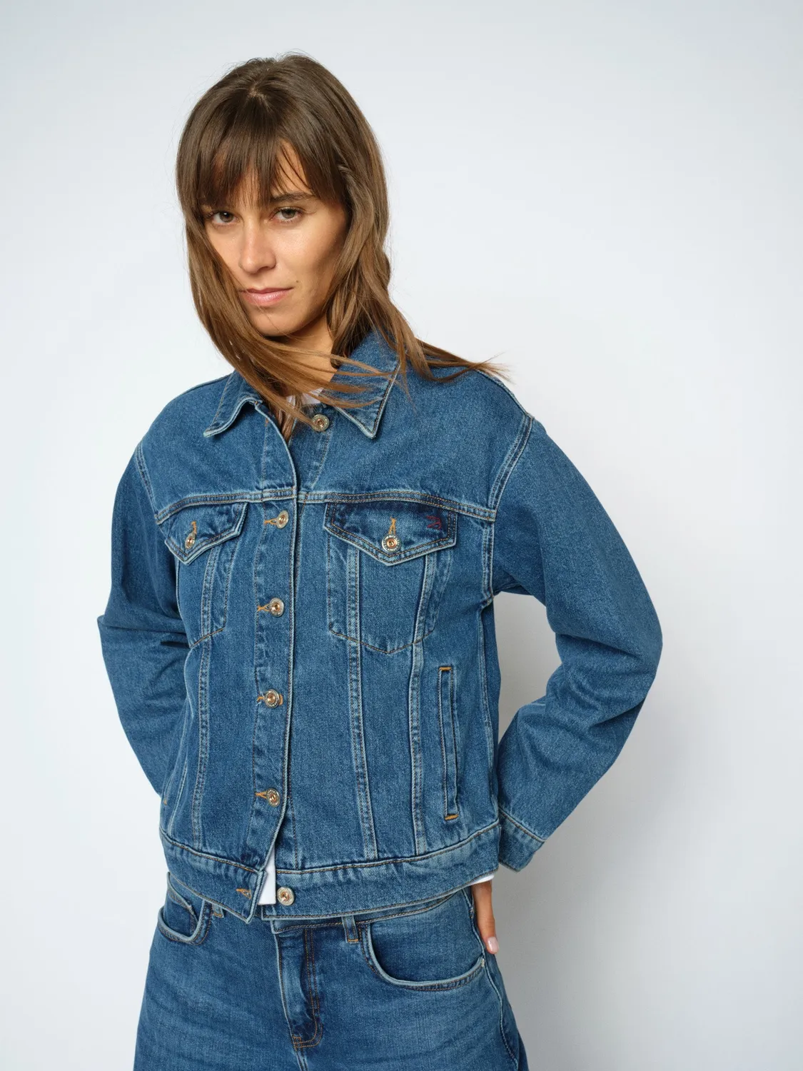 Mos Mosh MMSaima Authentic Jeansjacke Blau Regular