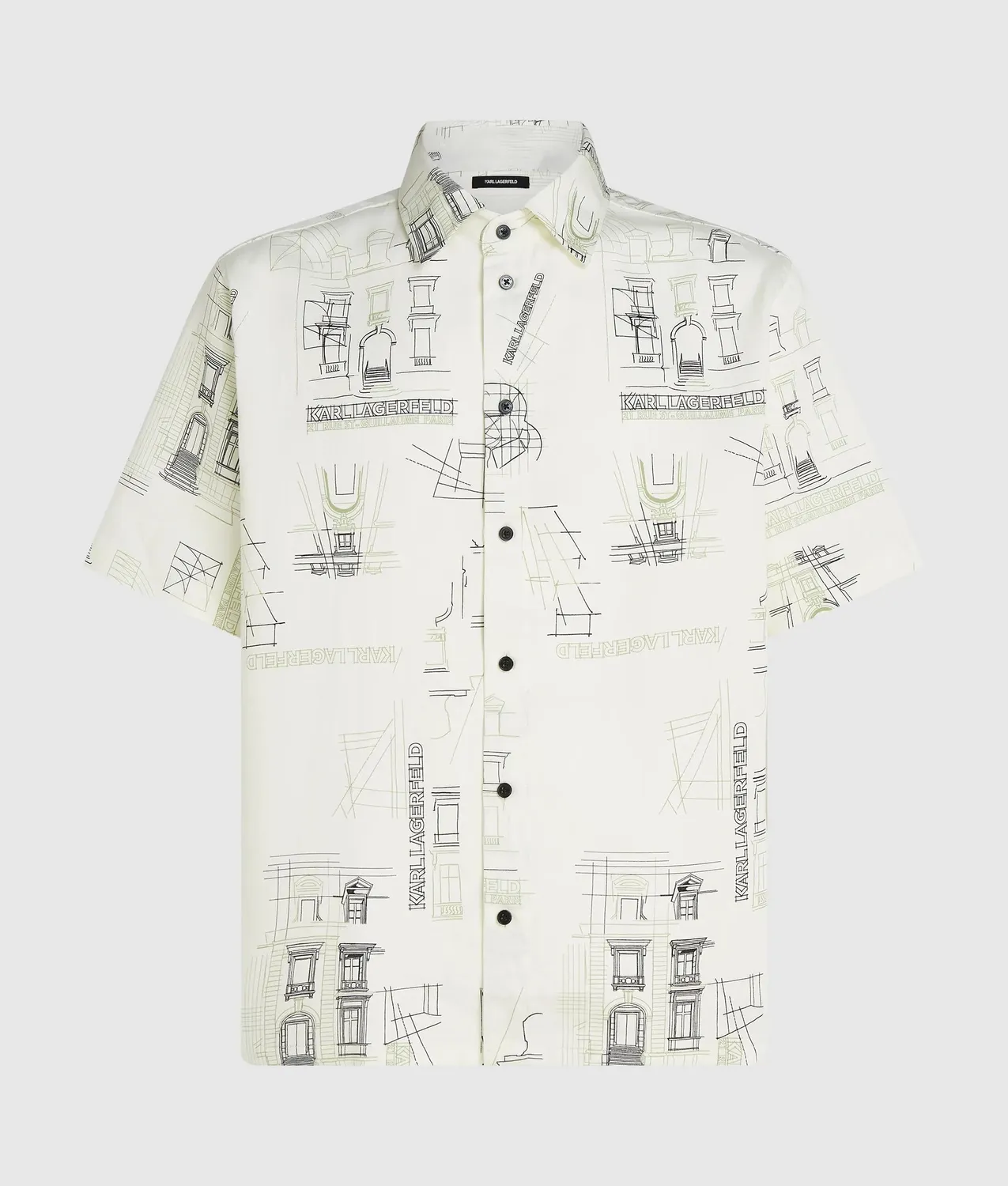 Karl Lagerfeld Maison de Karl Kurzarm Hemd Allover-Print
