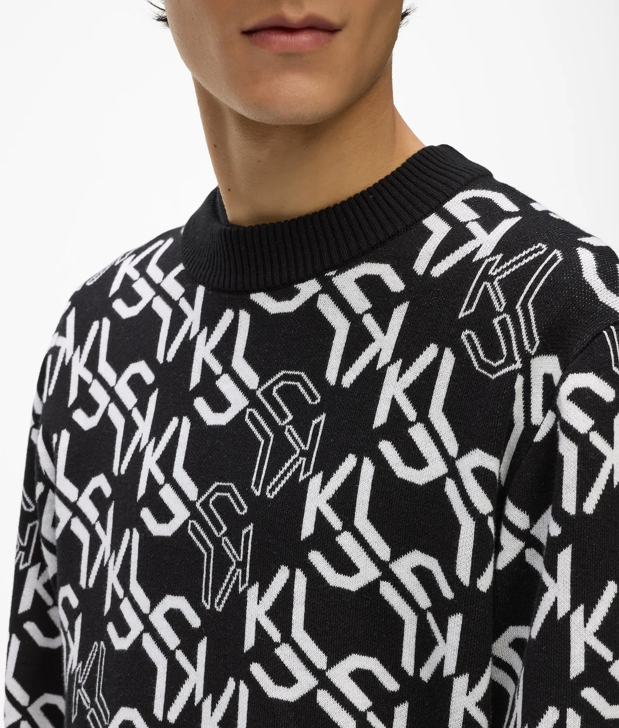 Karl Lagerfeld Monogram Pullover Strick Allover