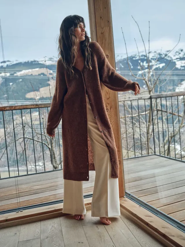 Mos Mosh MMThora Cardigan Downtown Brown Oversize