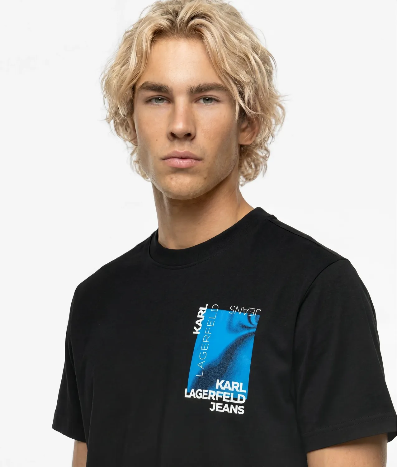 Karl Lagerfeld KL Jeans Ombré Box Logo T-Shirt