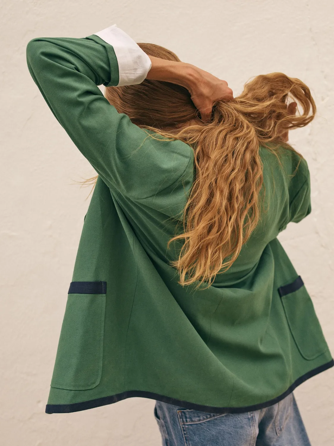Mos Mosh MMHWisdom Edge Blazer Oversize Grün Pampas