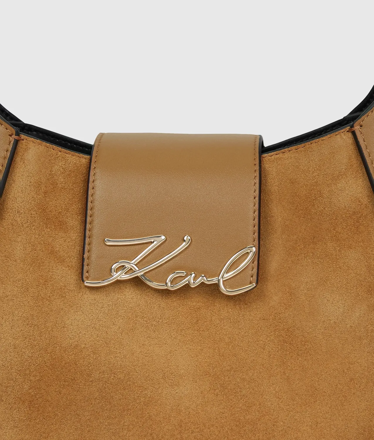 Karl Lagerfeld K/Signature Hobo Bag Leder Wildleder