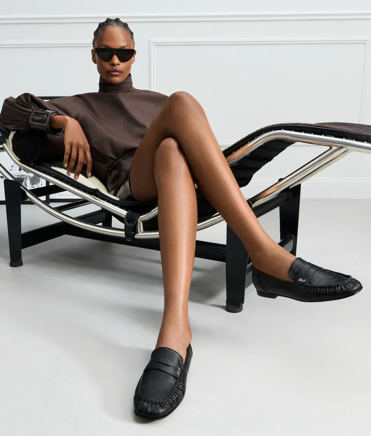 Karl Lagerfeld Eleia Loafer Leder Slip-on mit Signatur