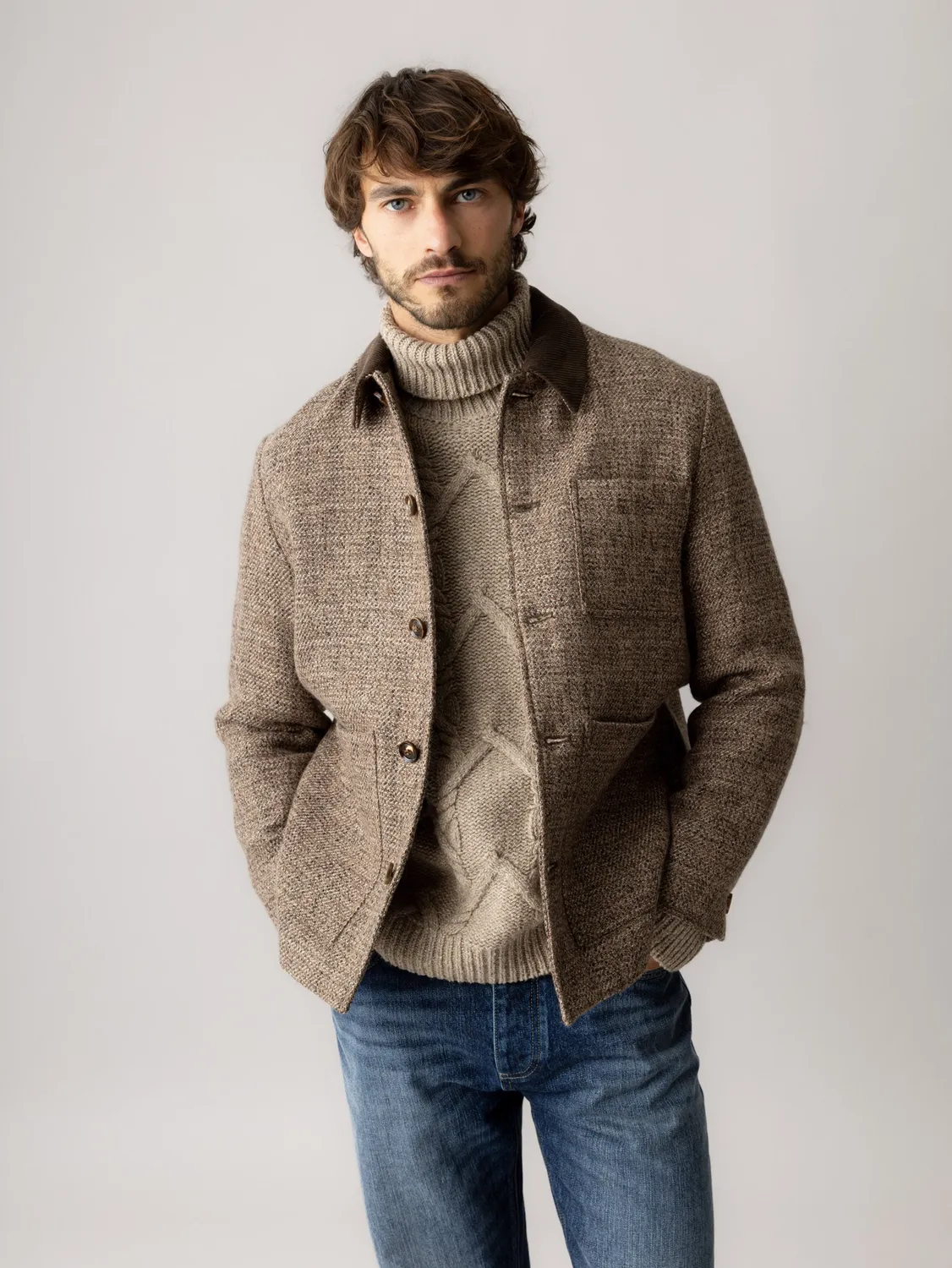 Mos Mosh MMGWarren Tweed Jacke Braun Wolle