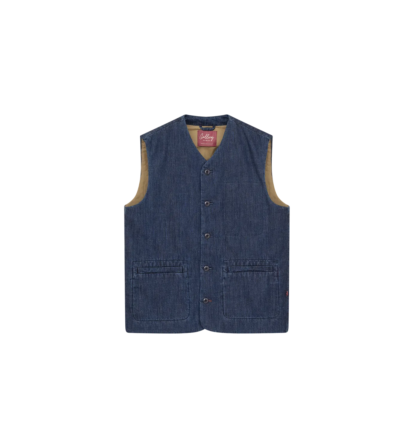 Mos Mosh MMGPisa Waistcoat Weste Blue Chambray
