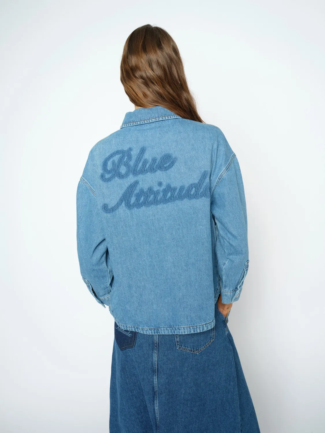 Mos Mosh MMOline Enk Denimhemd relaxed mit Print
