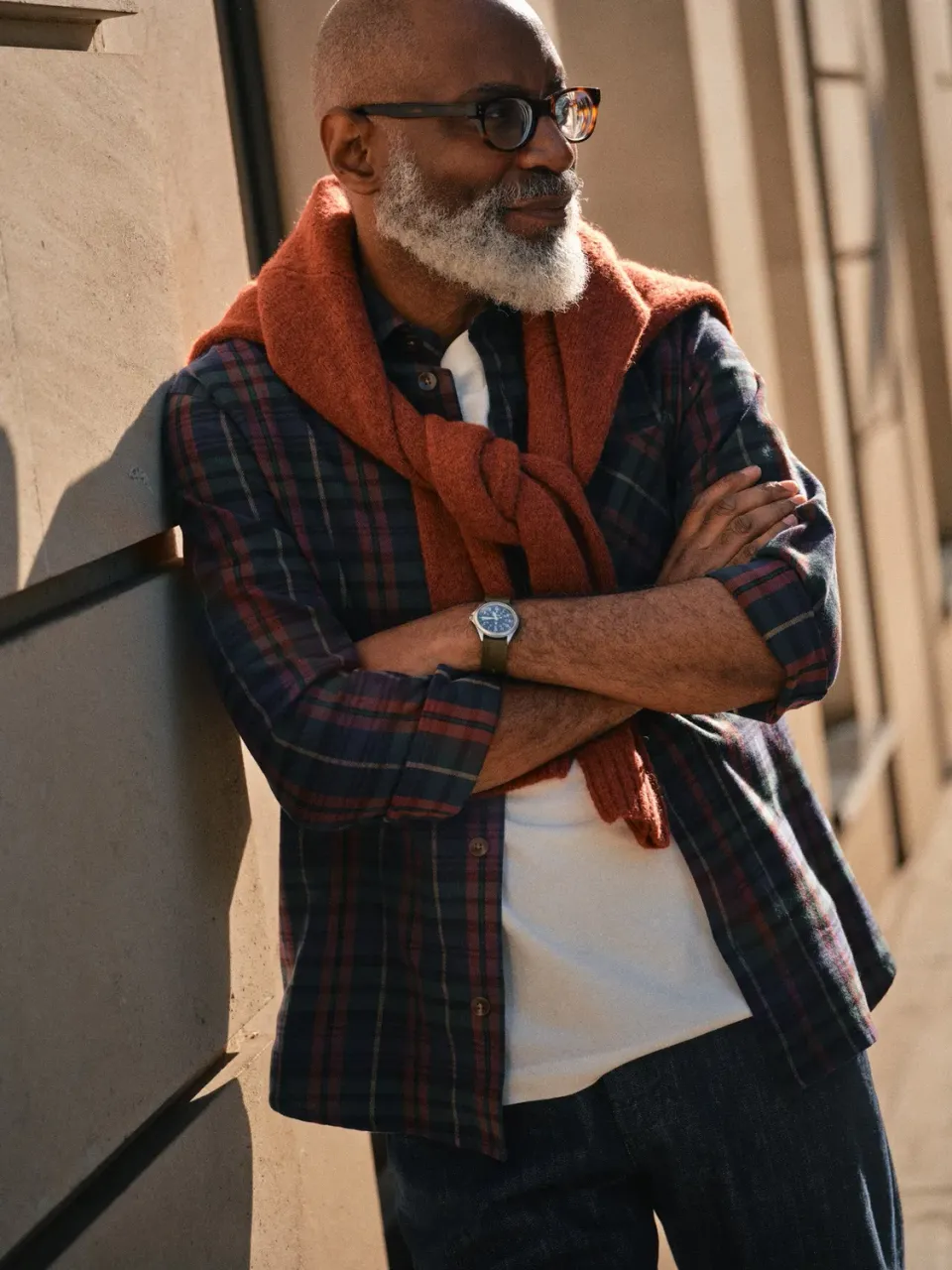 Mos Mosh MMGDavid Hang Overshirt Burnt Russet kariert