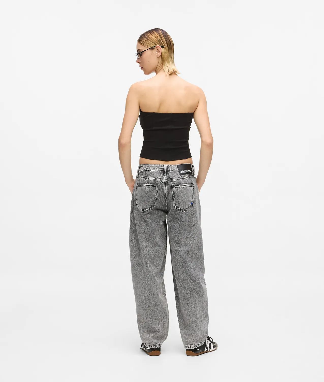 Karl Lagerfeld KL Jeans Mid-rise Barrel-Leg Jeans