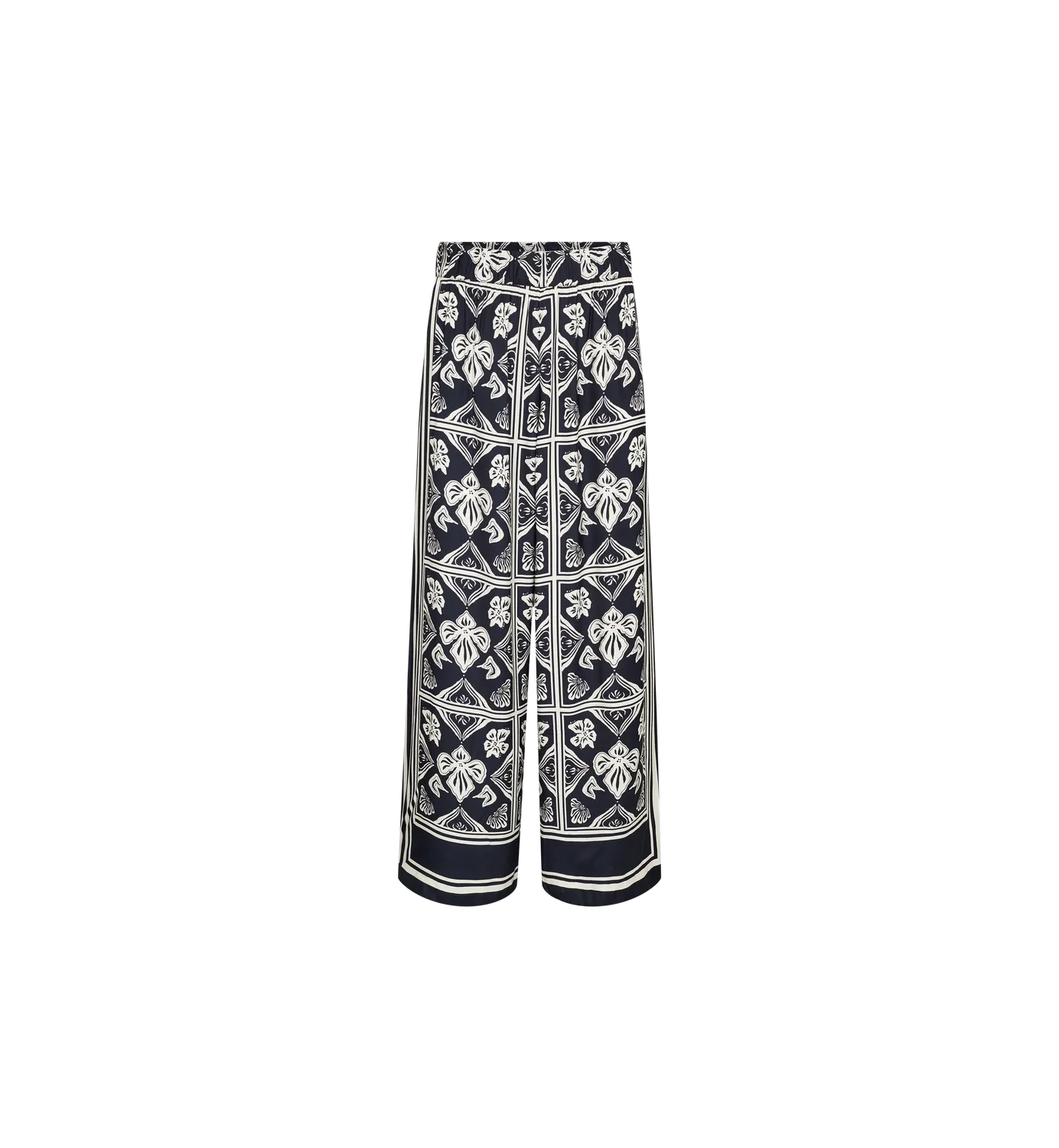 Mos Mosh MMMeasa Linocut Hose Navy M Print weit