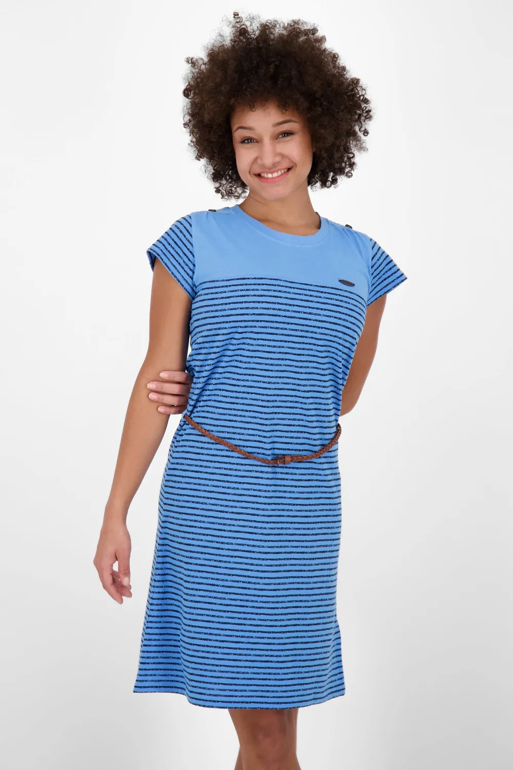 Alife & Kickin LeoniceAK Z Shirt Dress Blau gestreift