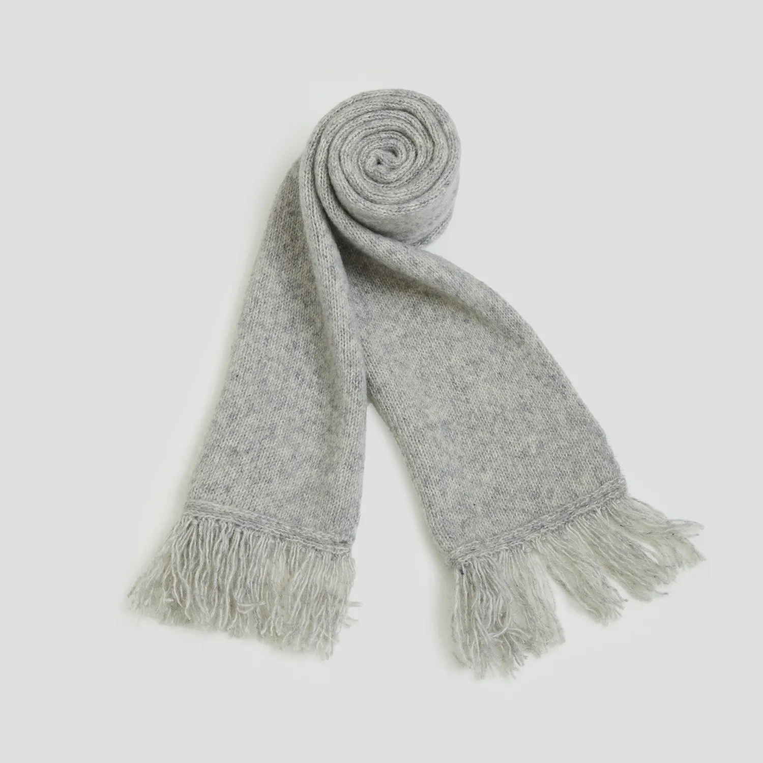 Senatex Schal Woll-Baumwoll-Mix Cream Fransen Onesize