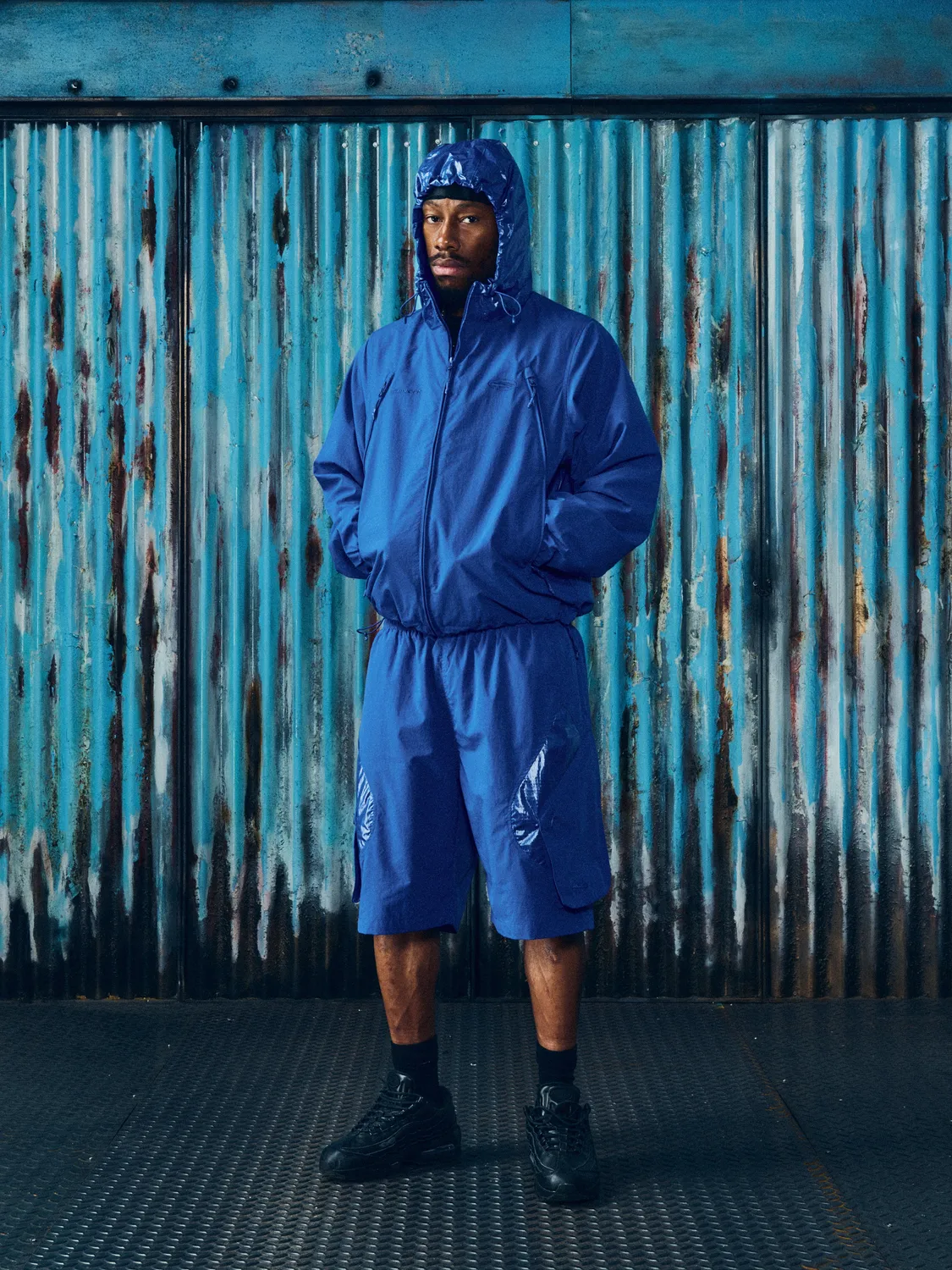 Corteiz Litework Quattro Jacke Royal Blue Nylon