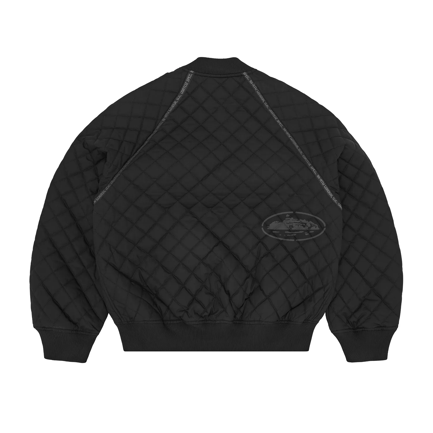 Corteiz Quilted Exchange Bomber Schwarz Gesteppt