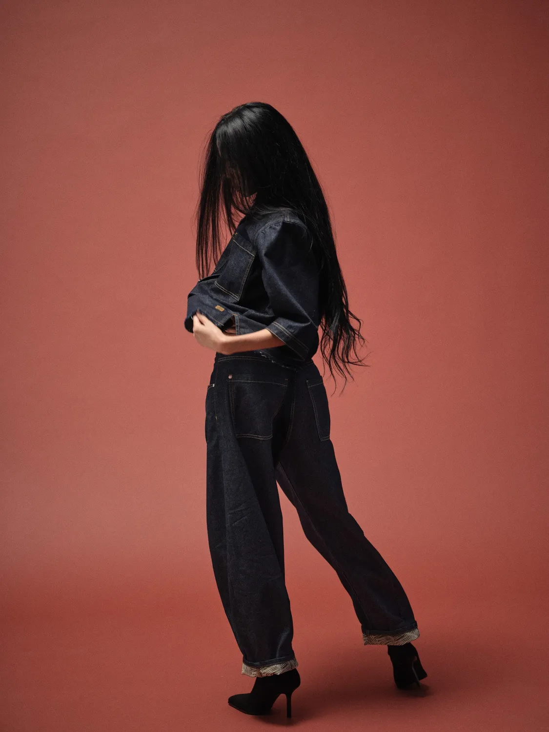 Mos Mosh MMHFlor Rinse Jeans Dark Blue Barrel