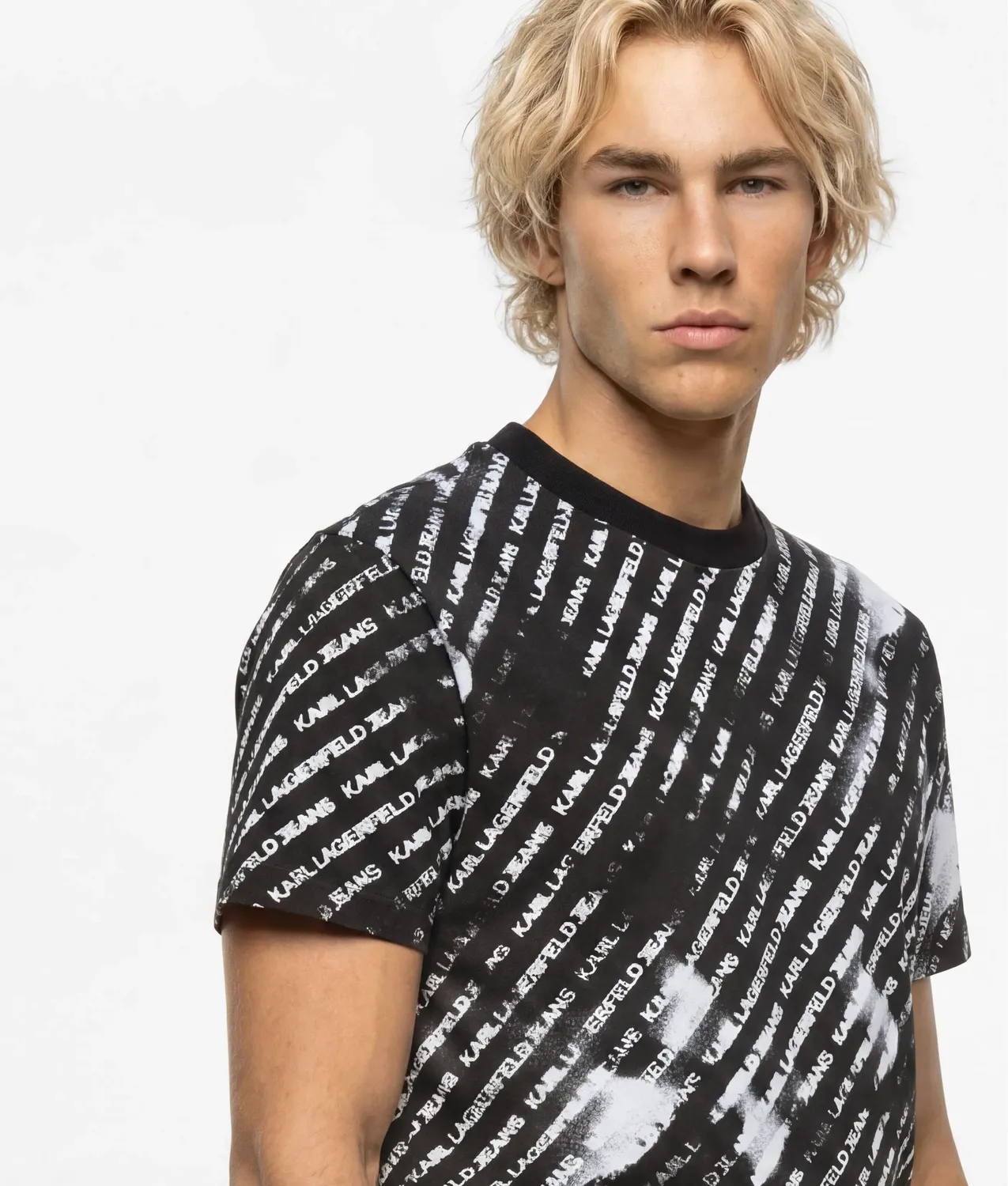 Karl Lagerfeld KL Jeans Ombré Logo T-Shirt Bio-Baumwolle
