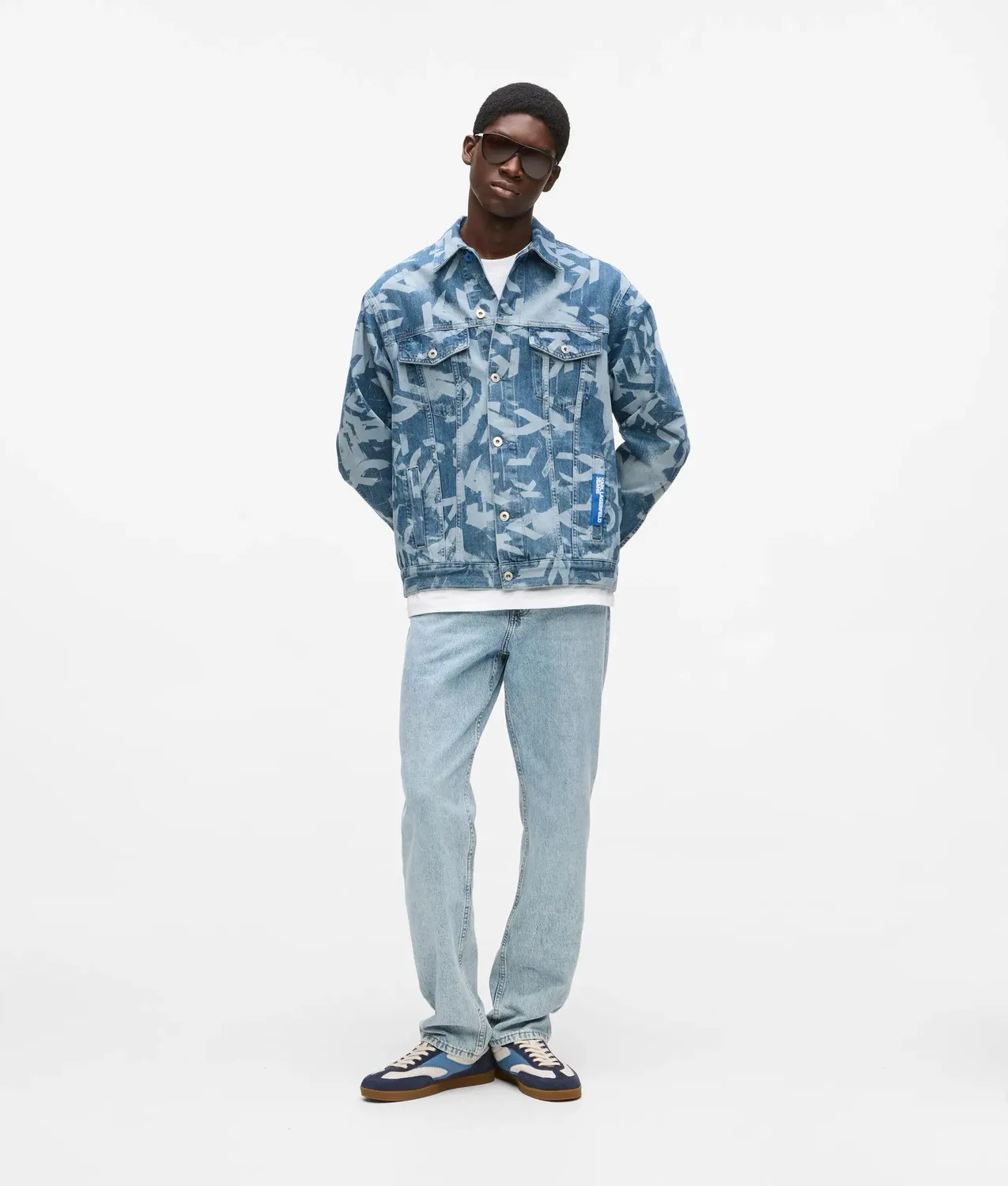 Karl Lagerfeld KL Jeans Relaxed Monogram Jeansjacke Allover