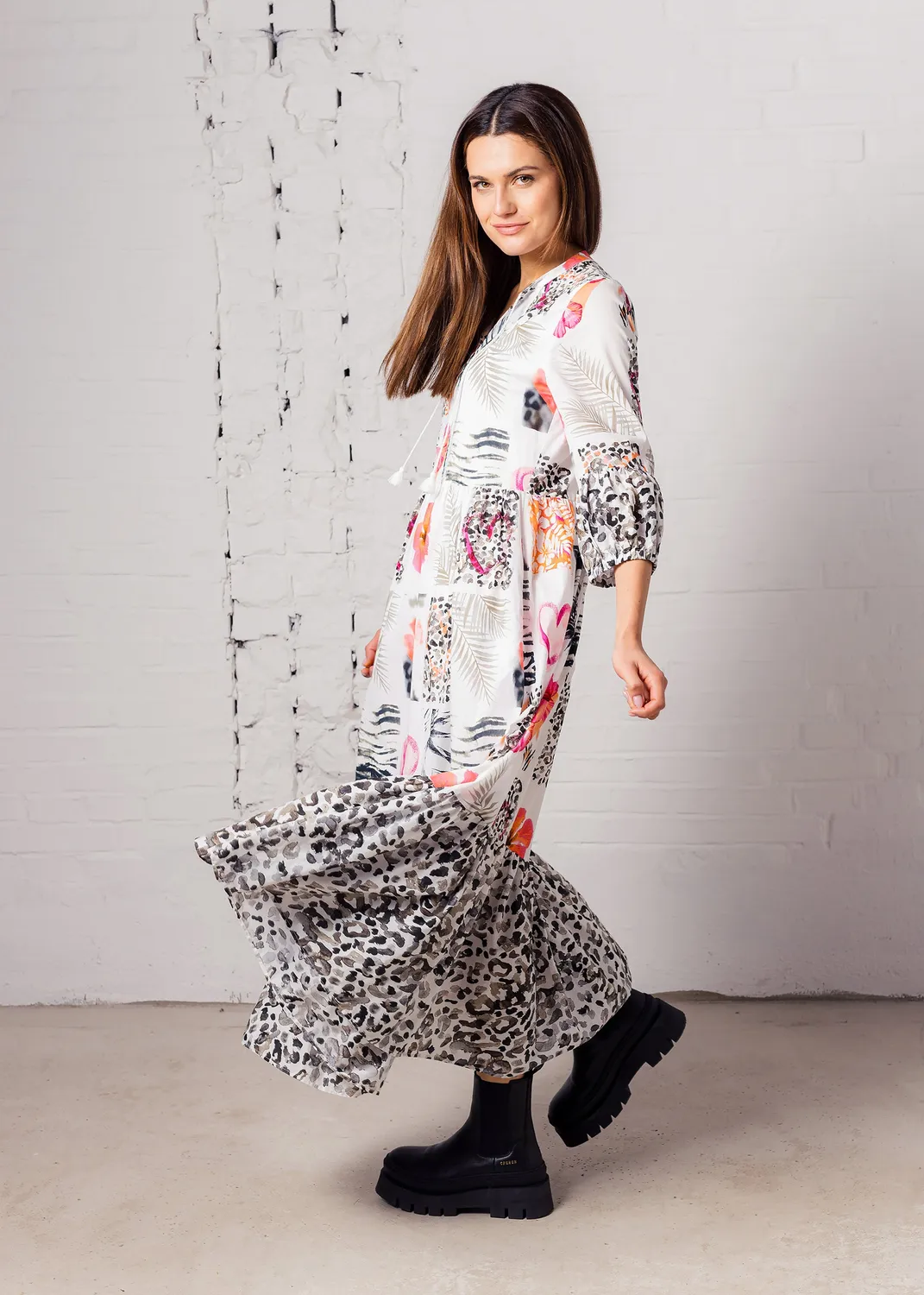 Senatex Printkleid Organic Cotton Kleid Jungle Heart