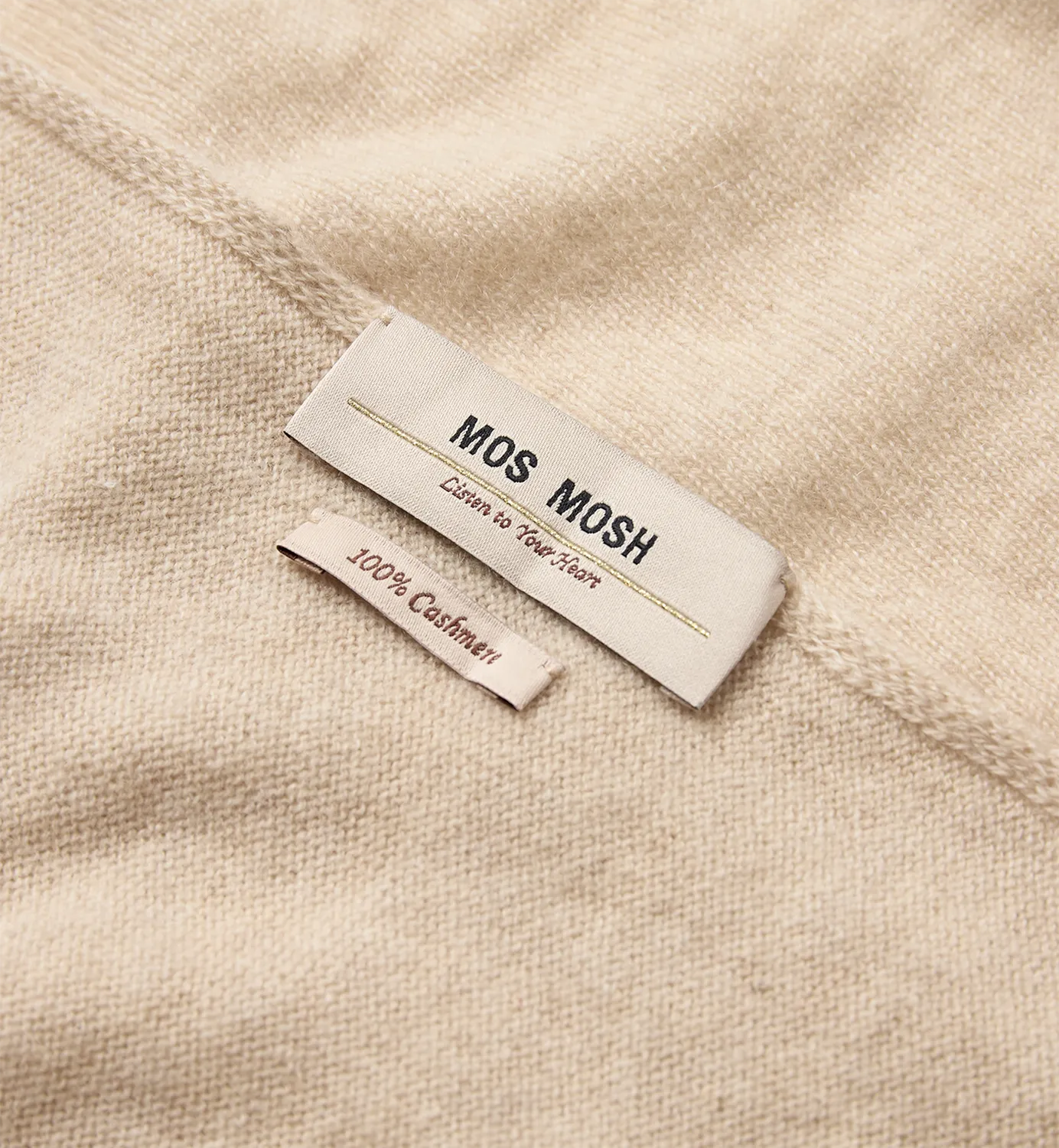 Mos Mosh MMEnata Cashmere Schal Oxford Tan Dreieck