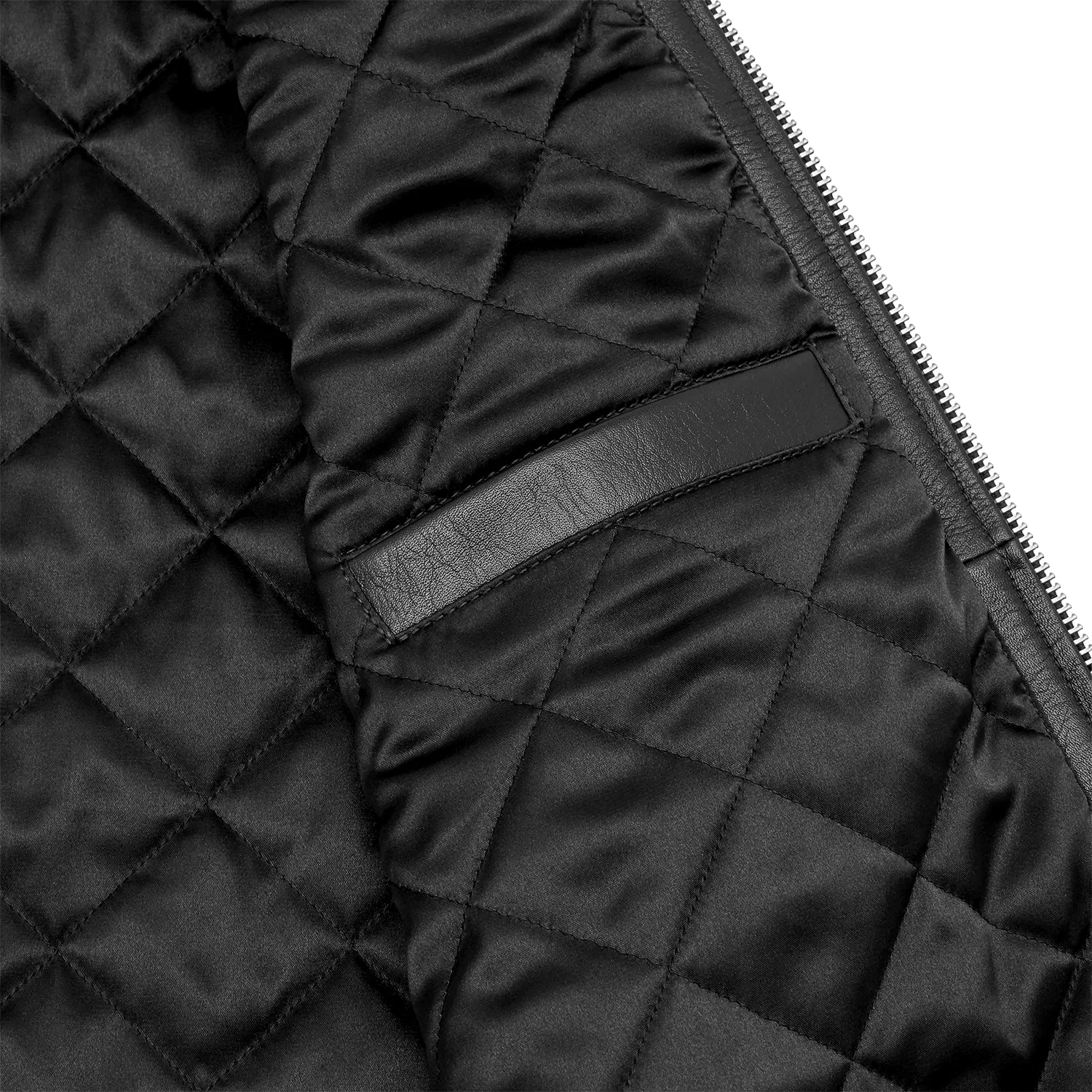 Corteiz Skydive Leather Vest Lederweste Schwarz Kalbsleder