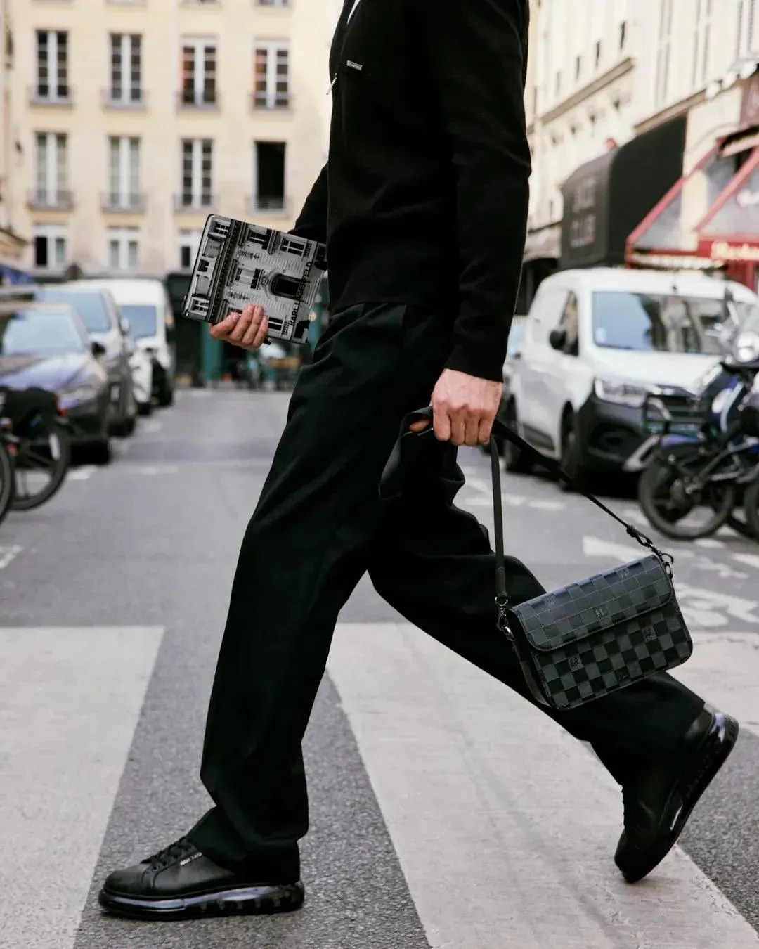 Karl Lagerfeld Monogram Checkerboard Crossbody One Size