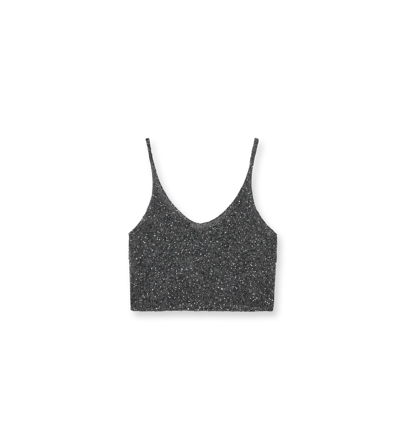 Mos Mosh Venetia Knit Top Silber Pailletten