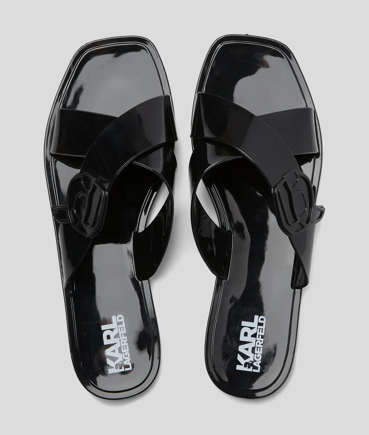 Karl Lagerfeld Ikon NFT Kross Sandalen Damen Lackleder