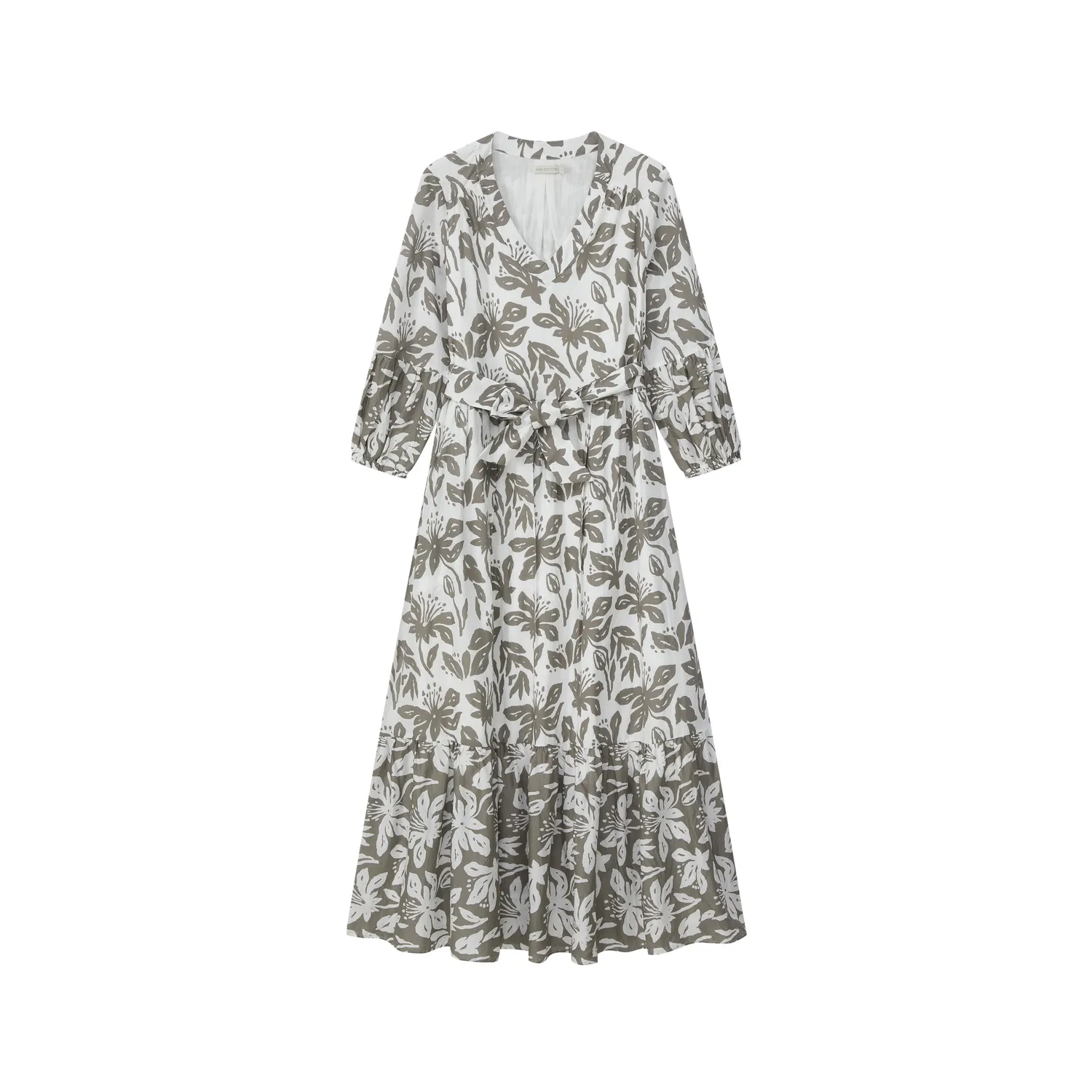 Senatex Midikleid OCS Baumwolle Kleid Mocca Flower Print