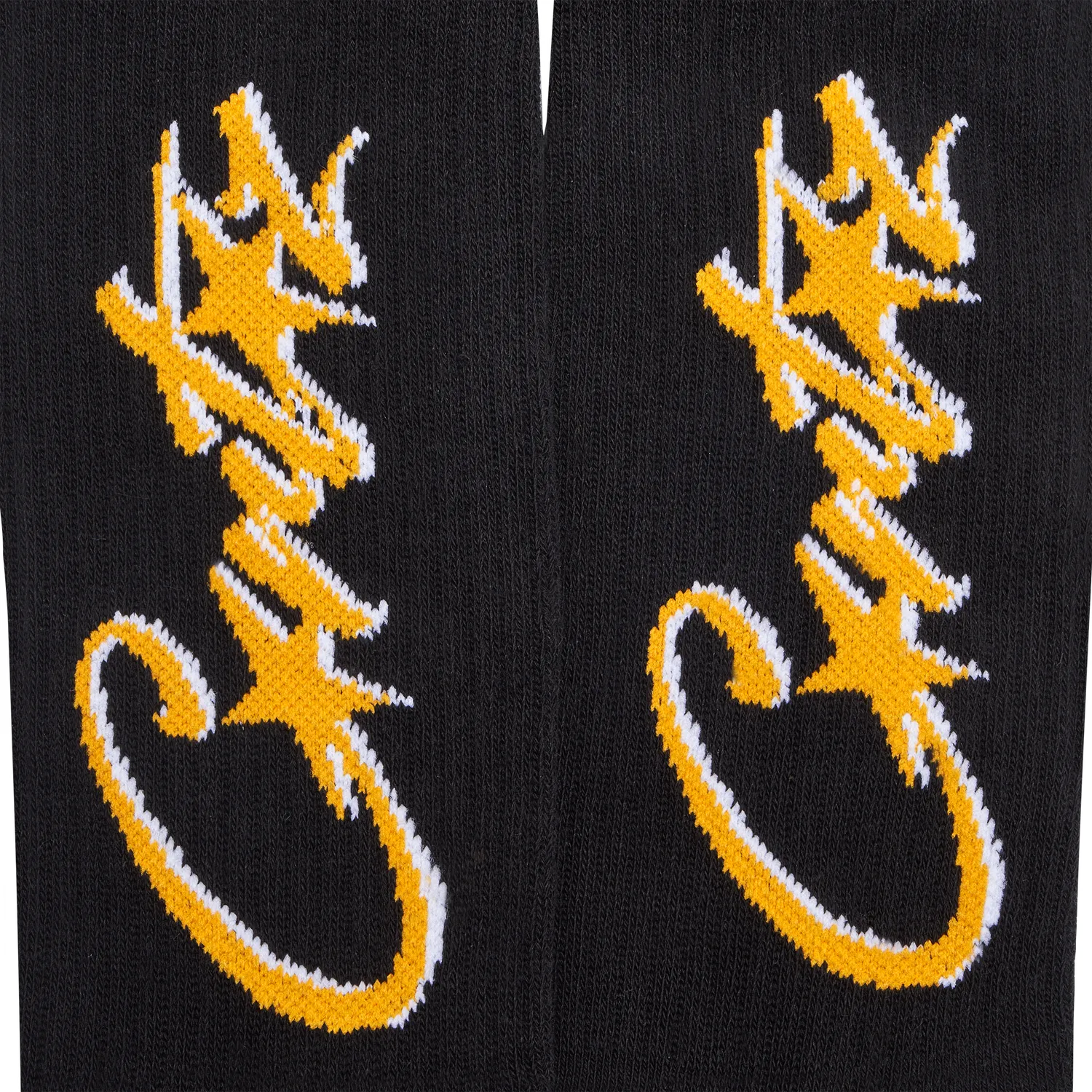 Corteiz Allstarz Socken Schwarz-Gelb 1 Paar Gr. 6-12